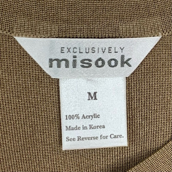 Exclusively MISOOK Tan Brown Macchiato Acrylic Knit Sleeveless Shell Tank Top M - Picture 6 of 6